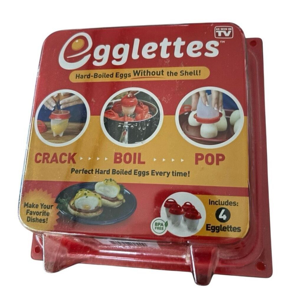 Egglettes Hard Boiled Eggs Without The Shell Pack Of 4 *New*
